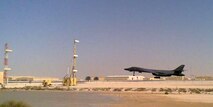 Hanscom Air Force Base, Mass., recently awarded a contract for deployable
instrument landing systems to improve precision approach and landing
guidance in austere conditions. In the photo above, an aircraft approaches
deployable ILS. (Photo courtesy of Thales)
