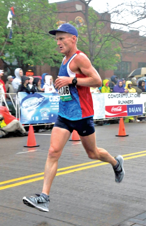 On his Boston Marathon qualifying run at Grandma's Marathon, Chamberlain says, "I took it pretty easy the first 22 miles to Lemon Drop Hill and then just ran hard. My pace the last 4 miles was 5:45. 