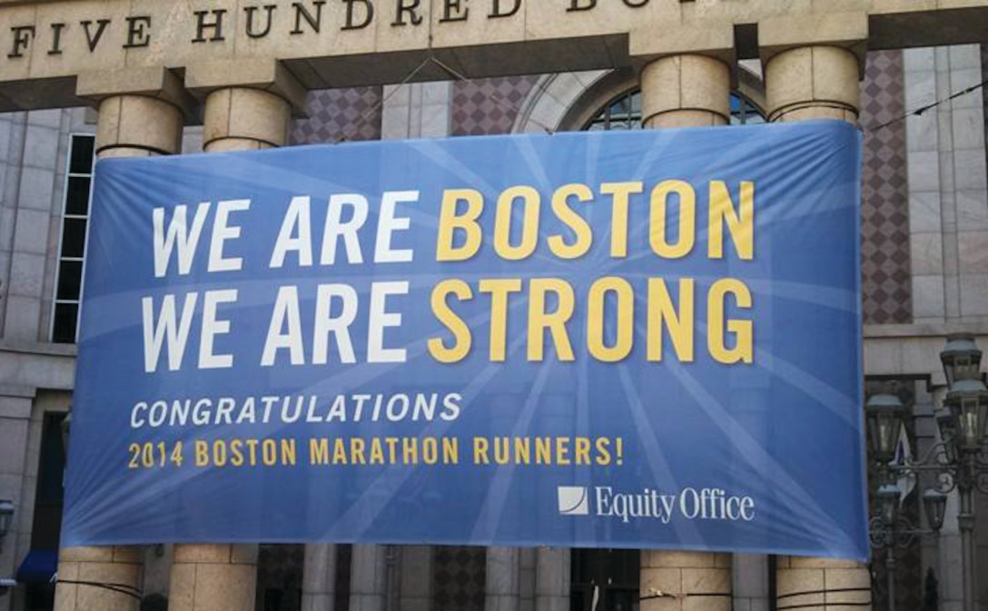 The 2014 Boston Marathon was about many different things for many people. It represents runners and Americans taking back the race. Before the race, runners had a moment of silence for the fallen from the year before. The military flew over the starting line. For Chamberlain, the race also represents not giving up on a dream when the chips are down. He fought a very painful injury and came close to quitting several times except but some very special people kept him going.