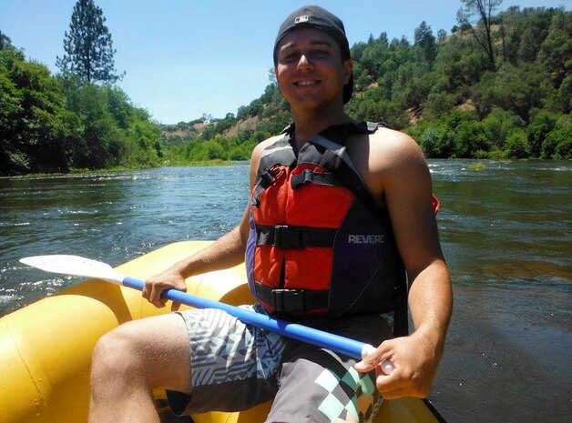 Airman Preston Cherry, 9th Reconnaissance Wing Public Affairs, rafts on the American River, June 29, 2015, in Placerville, California. (Courtesy photo)