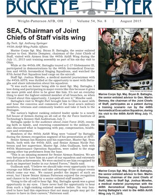 WRIGHT-PATTERSON AIR FORCE BASE, Ohio - The Buckeye Flyer is the official publication of the 445th Airlift Wing and includes eight pages of stories, photos and features. (U.S. Air Force photo)