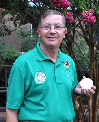 Retired Col. Chuck DeBellevue is one of 77 surviving American fighter aces who recently received Congressional Gold Medals. Colonel DeBellevue is credited with downing six North Vietnamese jet fighters in combat, four MiG-21s and two MiG-19s. (Air Force photo by Kimberly Woodruff/Released)