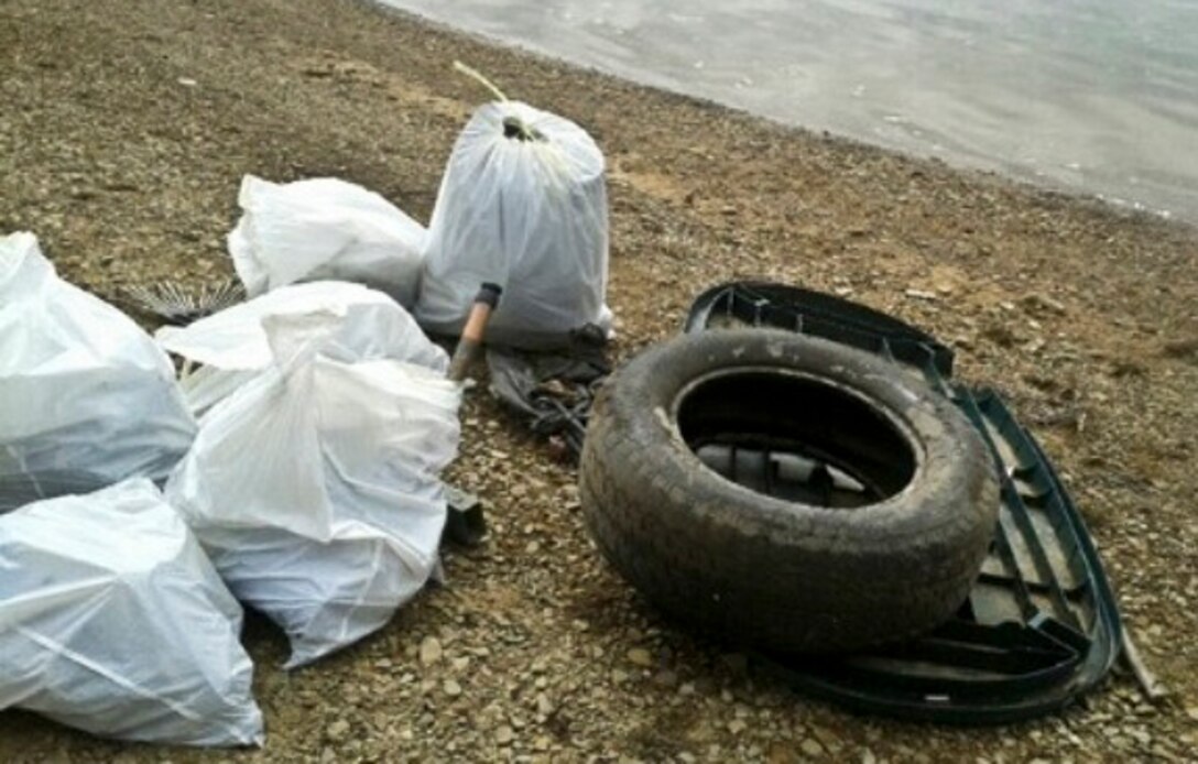 Tionesta Lake teamed with the local sheriff’s department, fishing club, and others to clean up Tionesta Lake, April 25. 