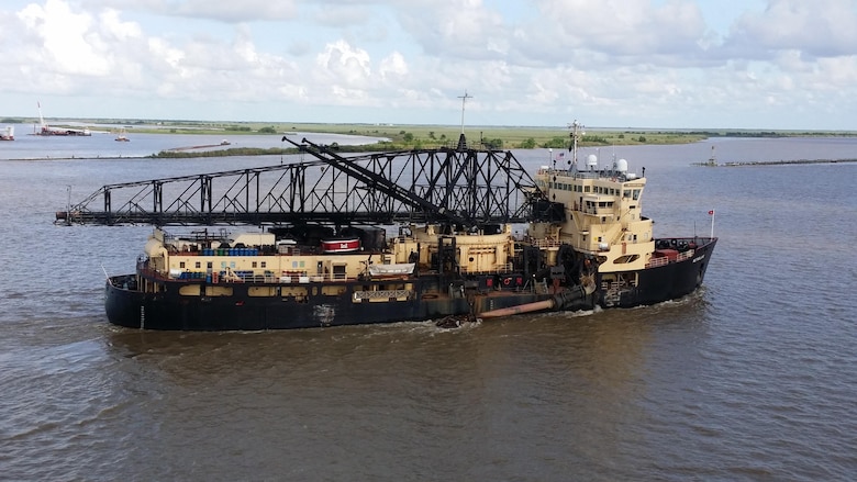 The McFarland, a deep-draft hopper dredge owned and operated by USACE Philadelphia District, conducted urgent dredging for 62 days on the Southwest Pass of the Mississippi River starting in late March of 2015. The dredge was called upon because high stages impacted navigation along the Mississippi River. 