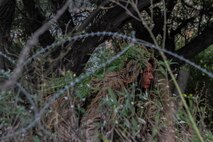 A Marine with 1st Marine Division, 7th Marine Regiment participates in stalking training aboard Marine Corps Base, Camp Pendleton, Calif., May 27, 2015. The training was the last event during Division School’s 6-week-long Pre-Scout Sniper Course. (Photo by LCpl. Danielle Rodrigues/Released)