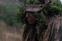 A Marine with 1st Marine Division, 7th Marine Regiment participates in stalking training aboard Marine Corps Base, Camp Pendleton, Calif., May 27, 2015. The training was the last event during Division School’s 6-week-long Pre-Scout Sniper Course. (Photo by LCpl. Danielle Rodrigues/Released)