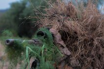 A Marine with 1st Marine Division, 7th Marine Regiment participates in stalking training aboard Marine Corps Base, Camp Pendleton, Calif., May 27, 2015. The training was the last event during Division School’s 6-week-long Pre-Scout Sniper Course. (Photo by LCpl. Danielle Rodrigues/Released)