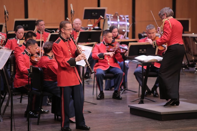 The Marine Chamber Orchestra performed Carl Nielsen's Clarinet Concerto, Opus 57 on Feb. 8, 2015 at the Rachel M. Schlesinger Concert Hall at Northern Virginia Community College in Alexandria, Va. 