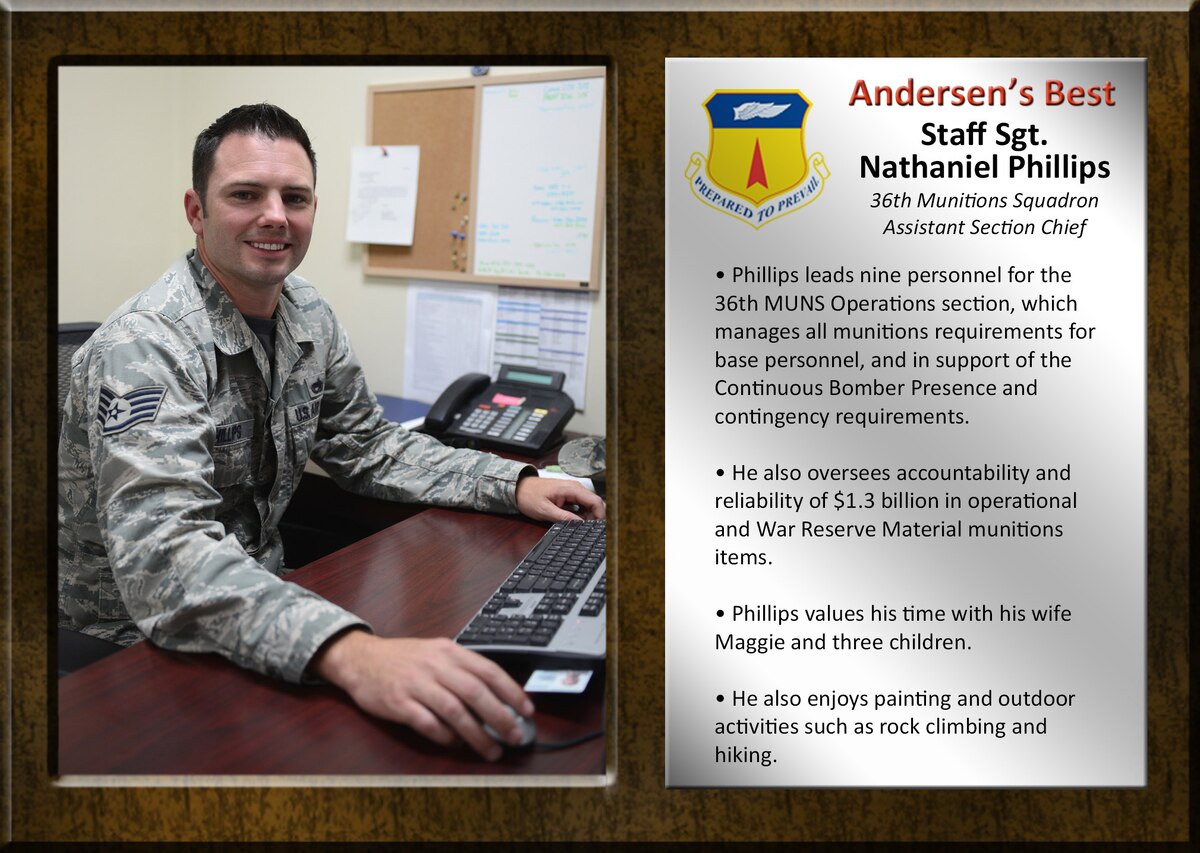 Team Andersen's Best Staff Sgt. Nathaniel Phillips > Andersen Air