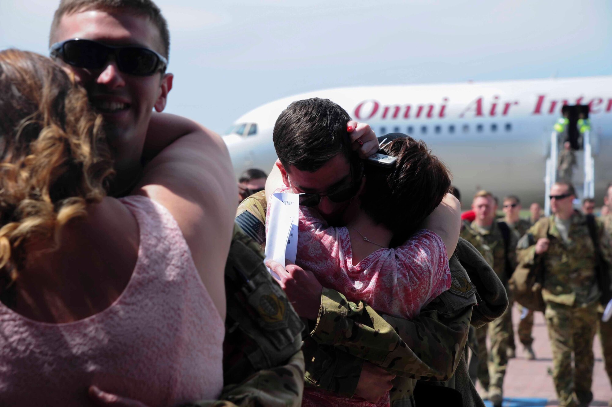 Approximately 50 Team Little Rock Airmen return home to their families and friends May 22, 2015 after supporting contingency operations in Southwest Asia. At any given time there are approximately 400 Airmen deployed from Little Rock Air Force Base. Team Little Rock Airmen specialize in combat airlift and expeditionary support down range. (U.S. Air Force photo by Senior Airman Kaylee Clark)
