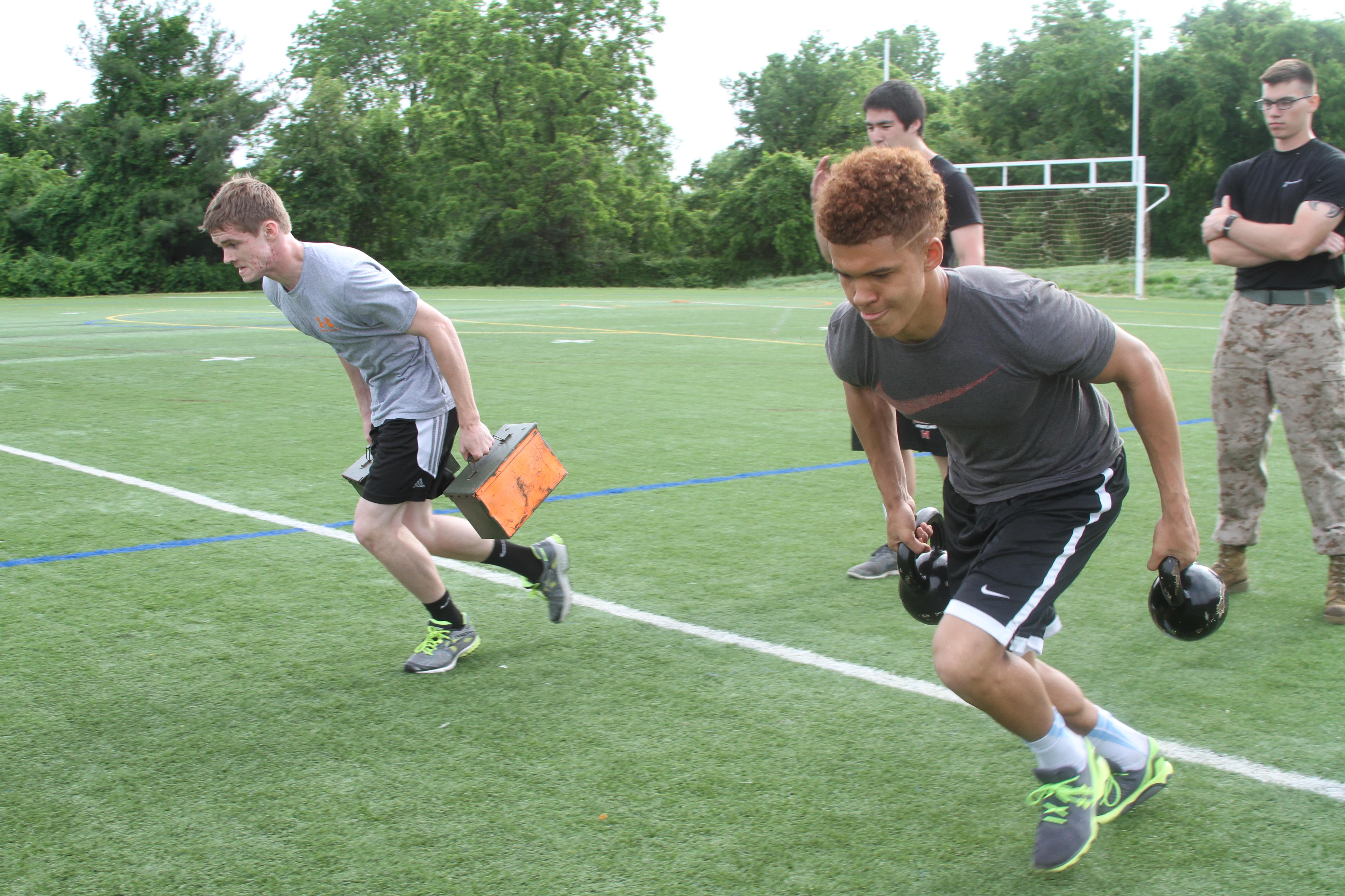 Herndon High School Students Get Workout By Sterling Virginia Marines
