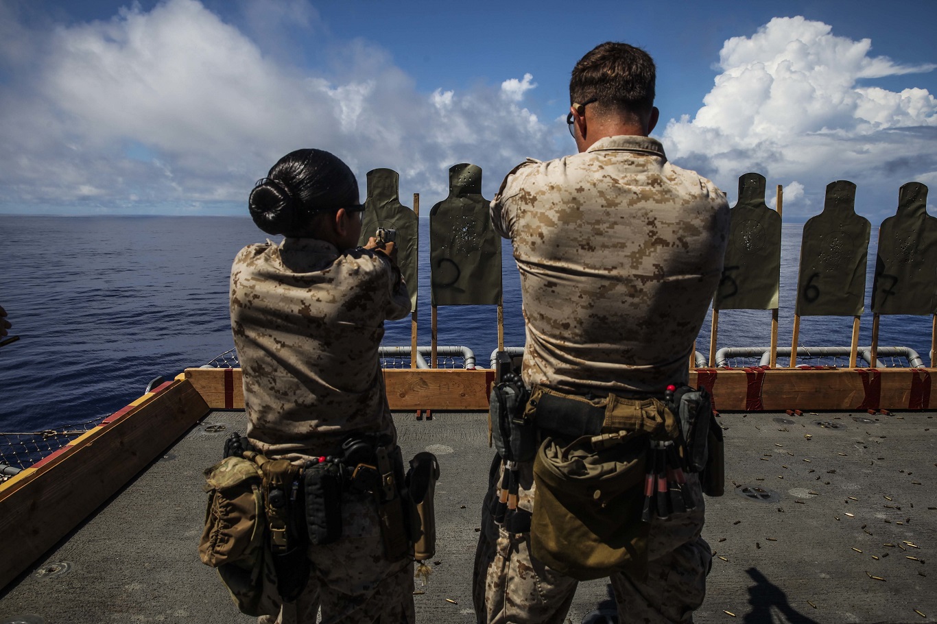 Marksmanship at sea