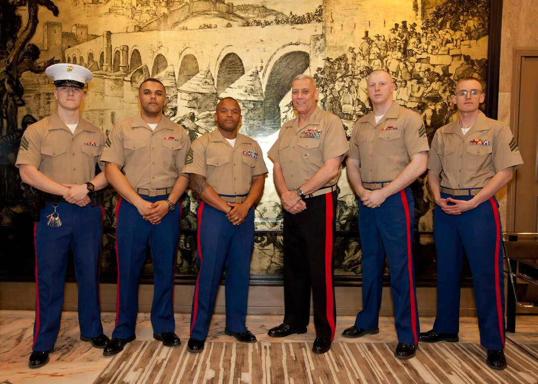 The Assistant Commandant of the U.S. Marine Corps, Gen. John M. Paxton, Jr., poses for a photo at the U.S. Embassy in Madrid, Spain, May 26, 2015. (U.S. Marine Corps photo by Cpl. Tia Dufour/Released)
