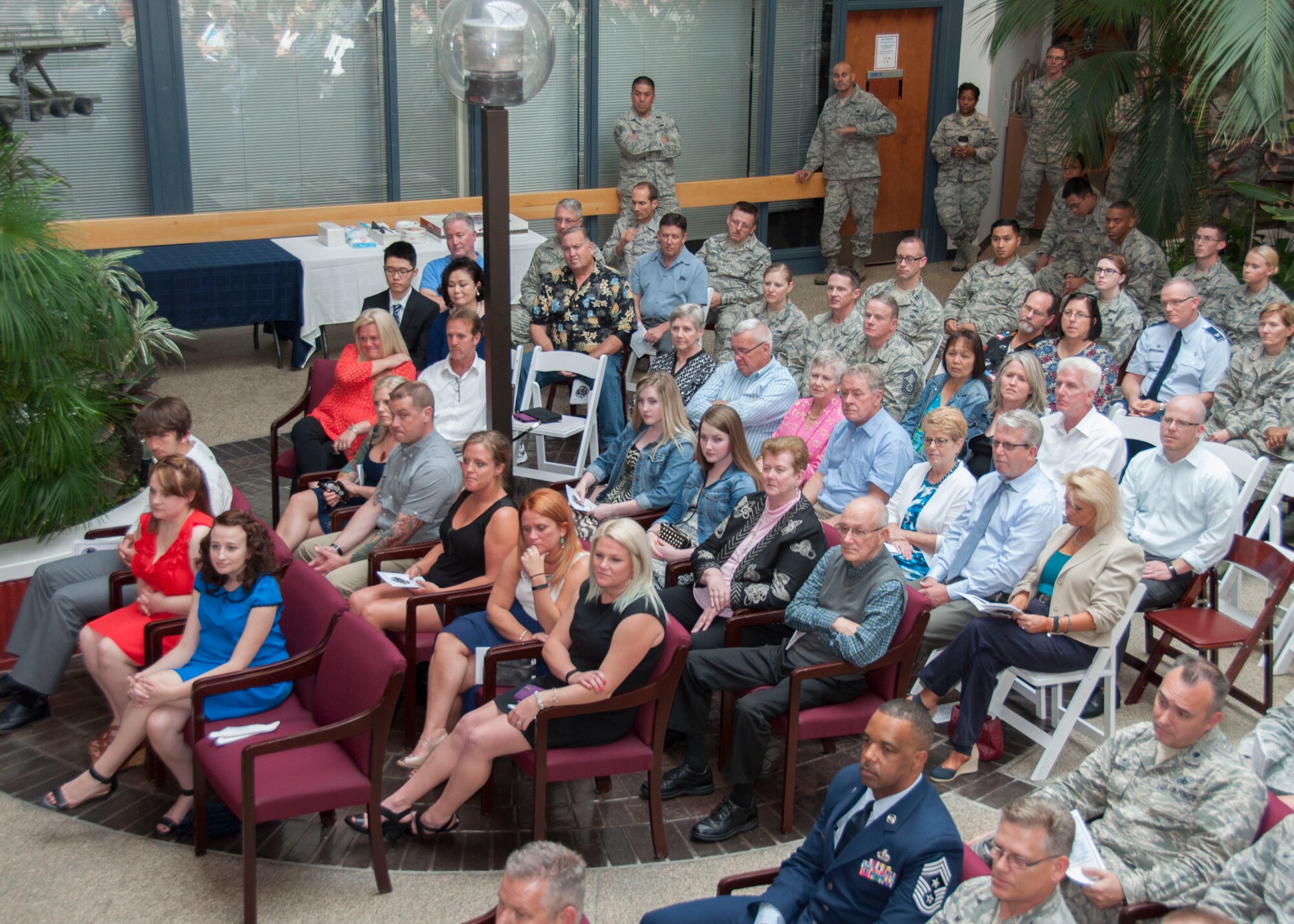 Chief Master Sgt. William Morrissey, 945th Aircraft Maintenance Squadron superintendent, retires during a ceremony May 16, 2015, at Travis Air Force Base, Calif. (U.S. Air Force photo/Master Sgt. Rachel Martinez)
