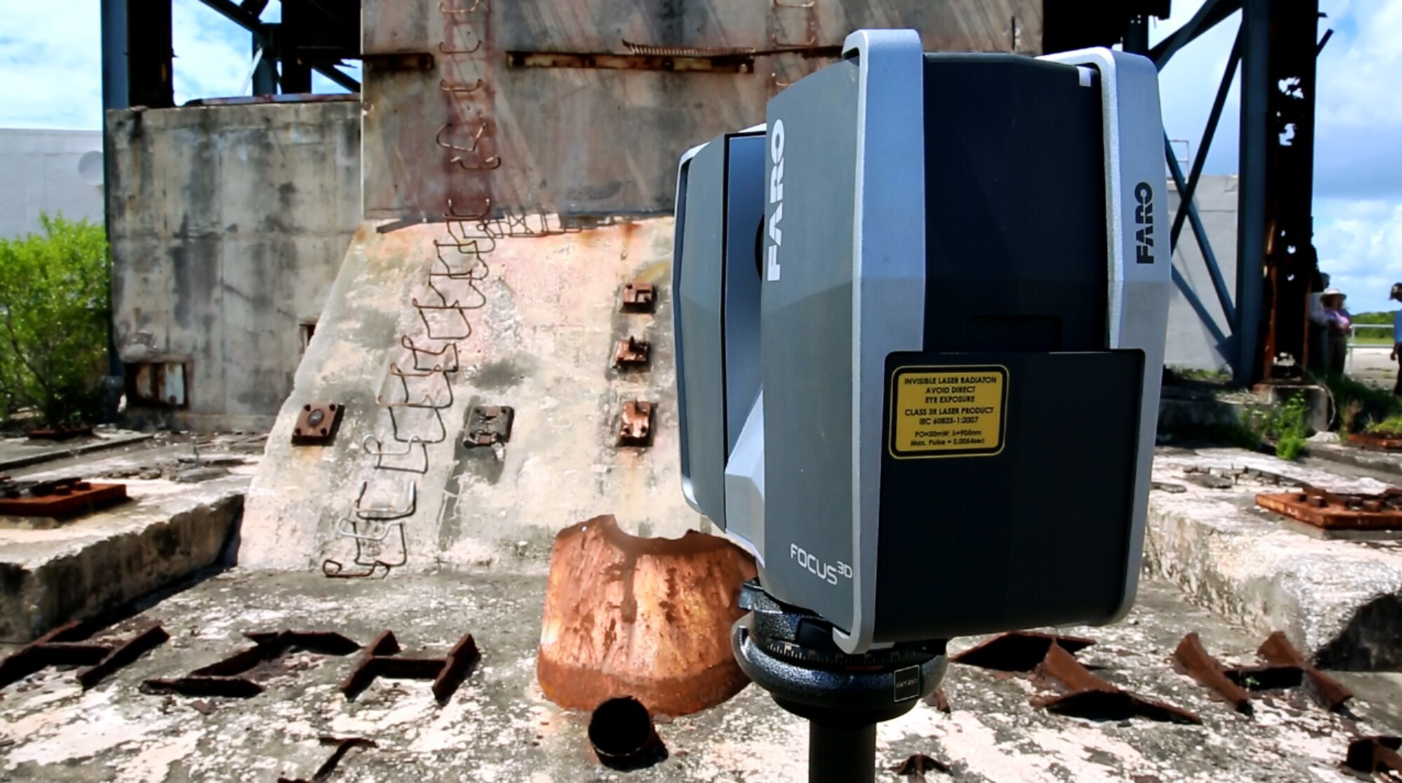 Members of the Alliance for Integrated Spatial Technologies at the University of South Florida are using lasers to document and preserve six high-priority historic launch complexes at Cape Canaveral Air Force Station, Florida. The Air Force has partnered with AIST over the past two years to provide accurate and measurable data of the complexes, which are in danger of being lost forever due to corrosive ocean environmental conditions coupled with a lack of funding for preservation. (U.S. Air Force photo/Eddie Green/Released)