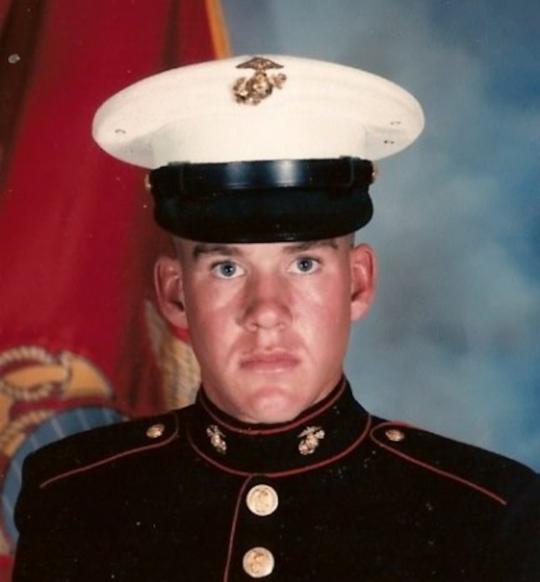 First Sergeant Brad Trelstad during his time as a United States Marine. Photo courtesy of Brad Trelstad. 