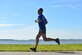 U.S. Army Staff Sgt. Jeffery Lewis, Charlie Company, 1st Battalion, 222nd Aviation Regiment platoon sergeant, runs at Fort Eustis, Va., May 12, 2015. Lewis runs marathons with the Wear Blue Run to Remember group in honor of fallen soldiers and their families. (U.S. Air Force photo by Staff Sgt. Natasha Stannard)