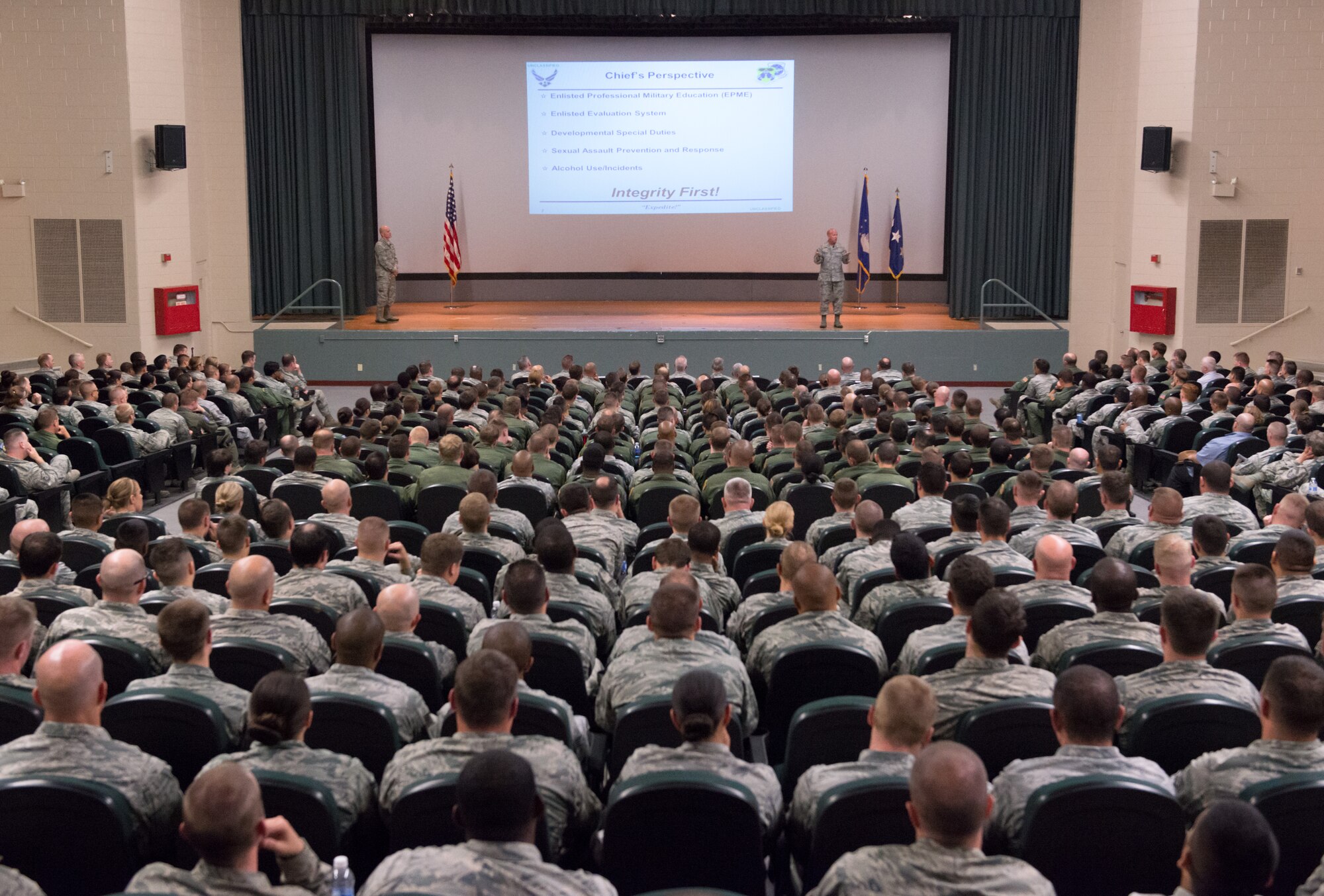 Lt. Gen. Carlton D. Everhart II, 18th Air Force commander, and Command Chief Master Sgt. Robert Rodewald, 18th Air Force command chief master sergeant, visited Travis AFB, Calif., June 2-3, 2015. During the visit, the leaders learned about the diverse missions of the 60th Air Mobility Wing, 349th AMW and the 621st Contingency Response Wing.  (U.S. Air Force photo by Ken Wright)