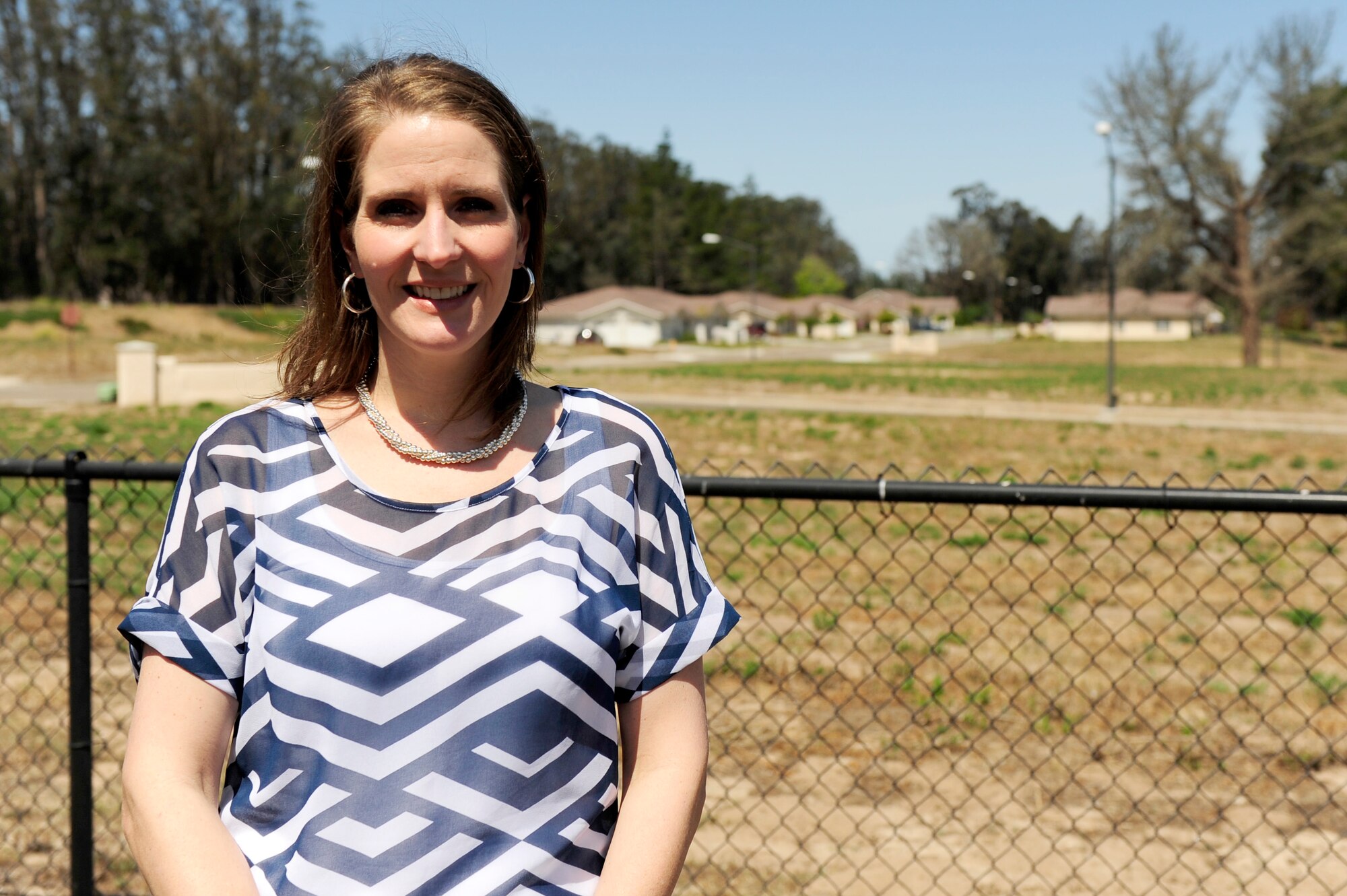 Kathryn Frailie, wife of Lt. Col. Deron Frailie, 30th Civil Engineer Squadron commander, poses for a photo, June 1, 2015, Vandenberg Air Force Base, Calif. Team Vandenberg honors Key Spouses for their continuous service and dedication to military members and their families. (U.S. Air Force Photo by Staff Sgt. Jim Araos/Released)