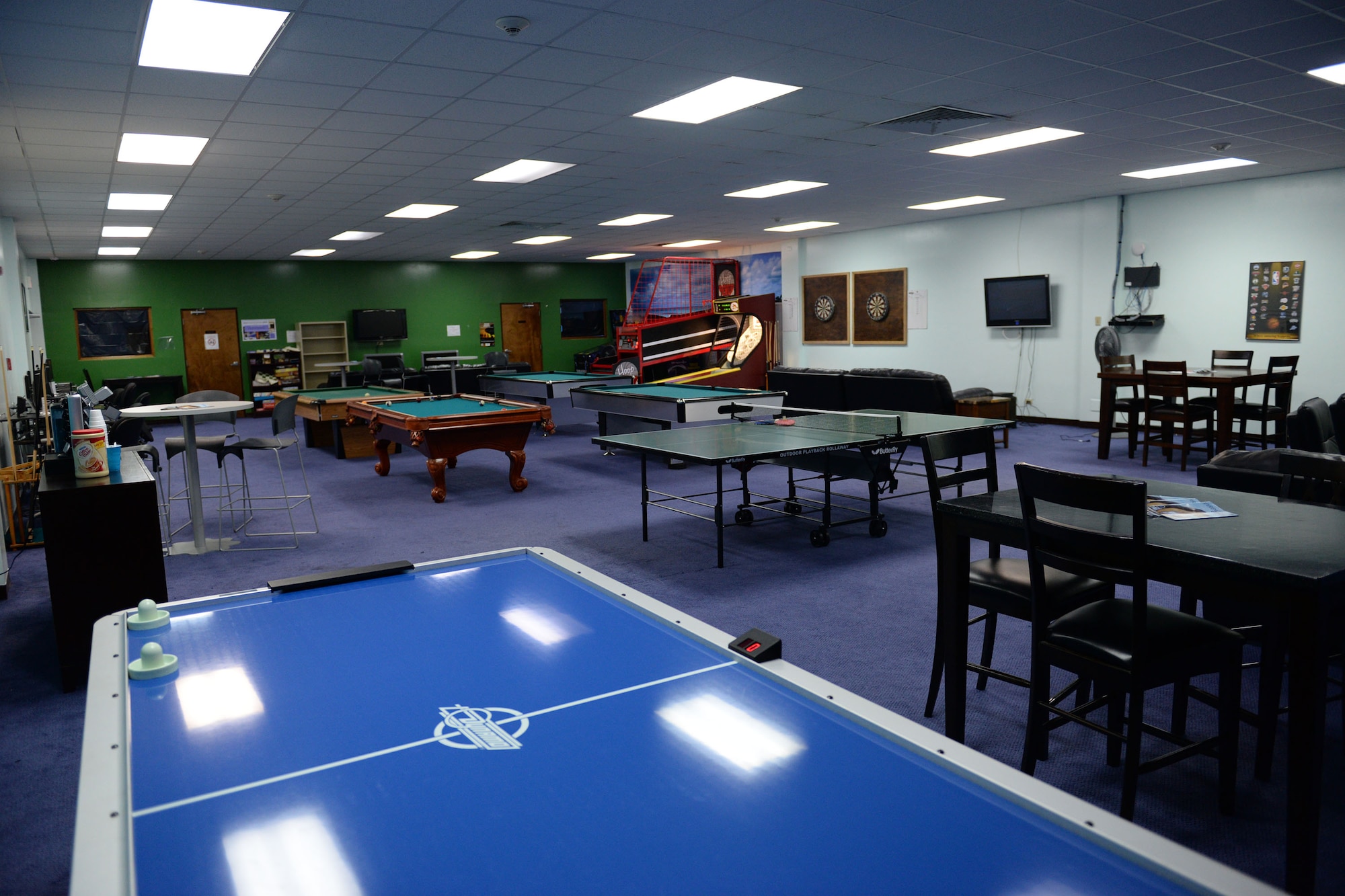 The Hot Spot has pingpong tables, pool tables, video game systems and a music room for avid musicians. Located in Bldg. 25005 next to the bowling center, the Hot Spot offers two sections, Airmen’s center and community center, for people to enjoy their time at Andersen Air Force Base and Guam. (U.S. Air Force photo by Airman 1st Class Joshua Smoot)
