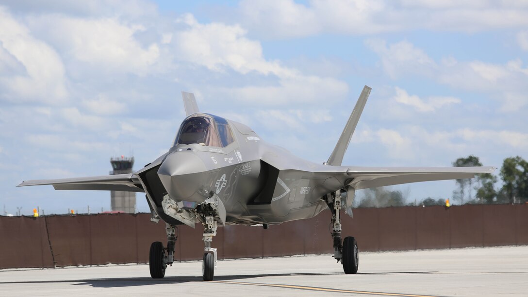 An F-35B Lightning II takes off on the flight deck of USS Wasp (LHD-1) during routine daylight operations, as part of Operational Testing 1, May 22. Data and lessons learned during the operational test will lay the groundwork for future F-35B deployments aboard amphibious ships.