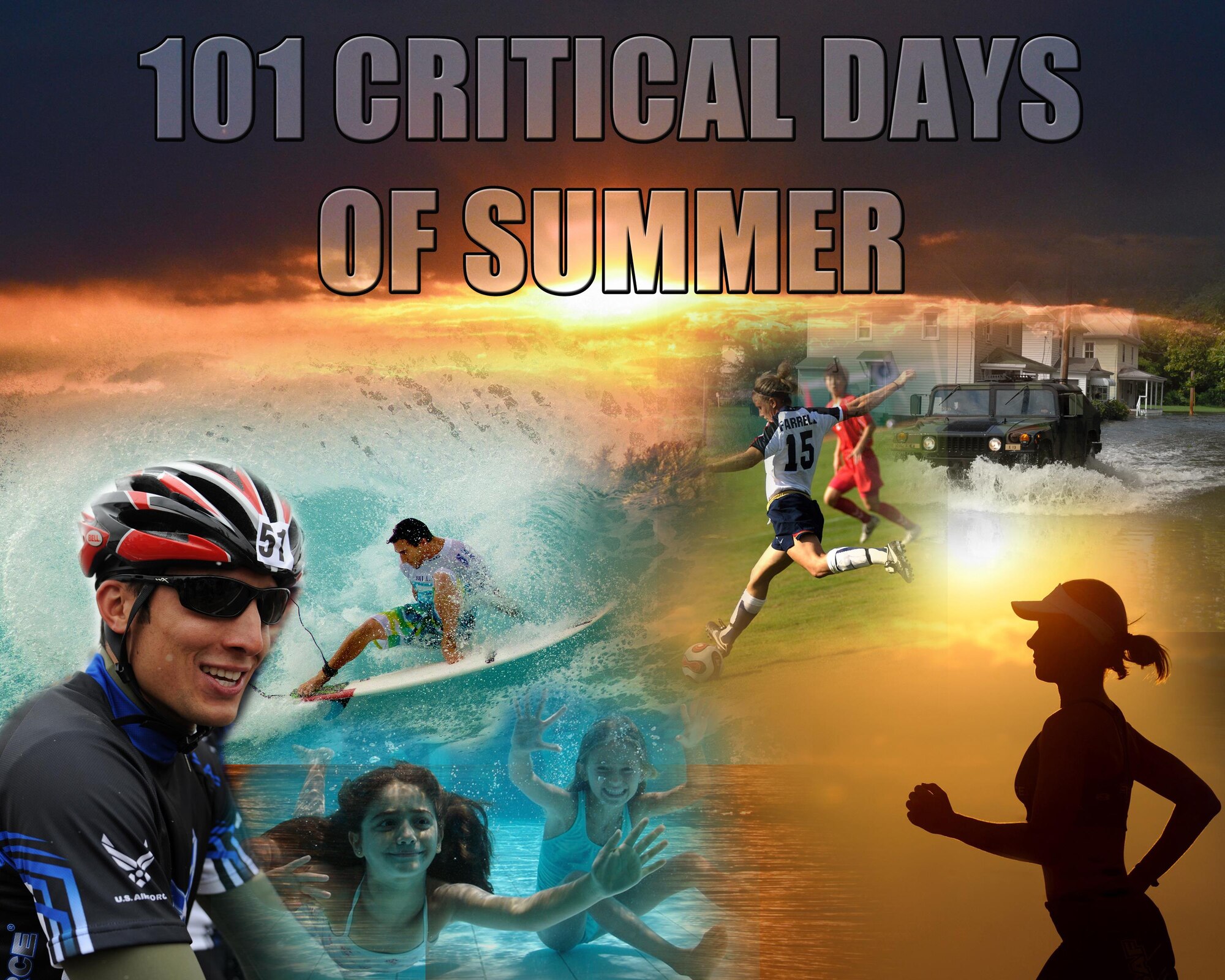 The “101 Critical Days of Summer” is a Department of Defense-wide annual initiative to raise awareness of the hazards during the summer season. The 1st Special Operations Safety Office wants everyone on Hurlburt to know how to stay safe this summer. Safety tips highlighting summer safety will be posted weekly during the campaign. (U.S. Air Force Graphic/Staff Sgt. John Bainter)