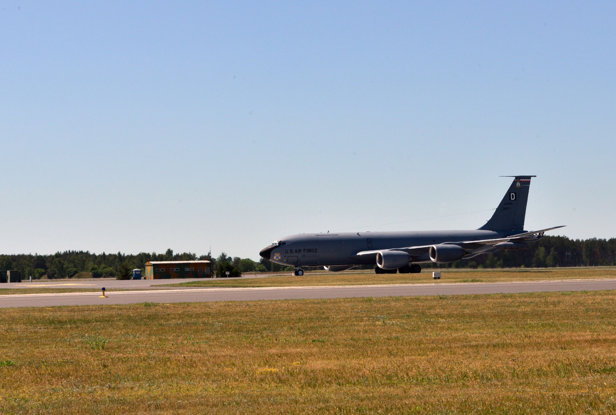 U.S. Air Force KC-135 Stratotankers from the 100th Air Refueling Wing arrive in Poland during BALTOPS 2015. BALTOPS is an annually recurring multinational exercise designed to enhance flexibility and interoperability, as well as demonstrate resolve of allied and partner forces to defend the Baltic region. (U.S Air Force photo by Senior Airman Michael Battles)