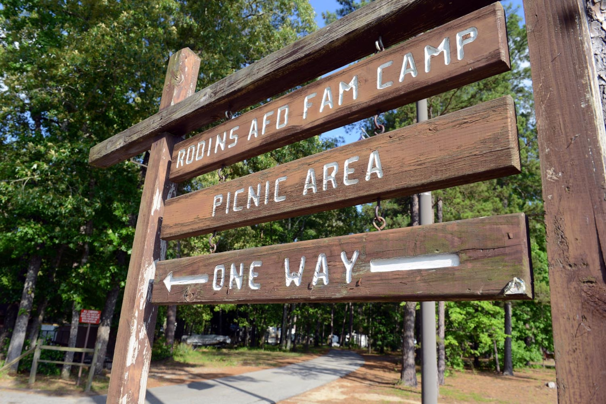 Fam Camp, is a peaceful campground nestled in the woods by Luna Lake. (U.S. Air Force photo by Tommie Horton)