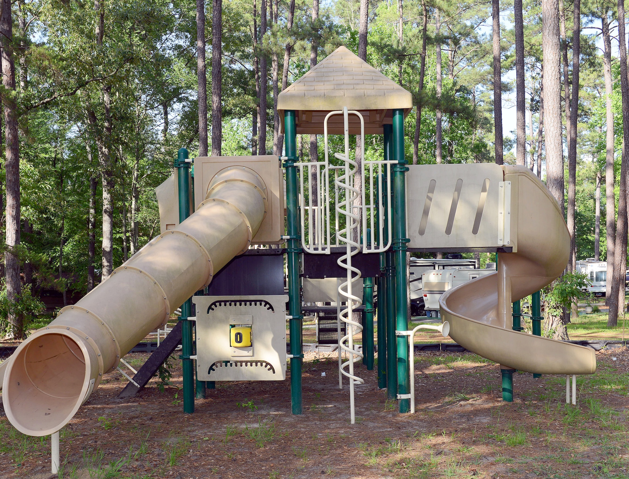 Robins Family Campground, commonly referred to as Fam Camp, features play areas for children of all ages. (U.S. Air Force photo by Tommie Horton)