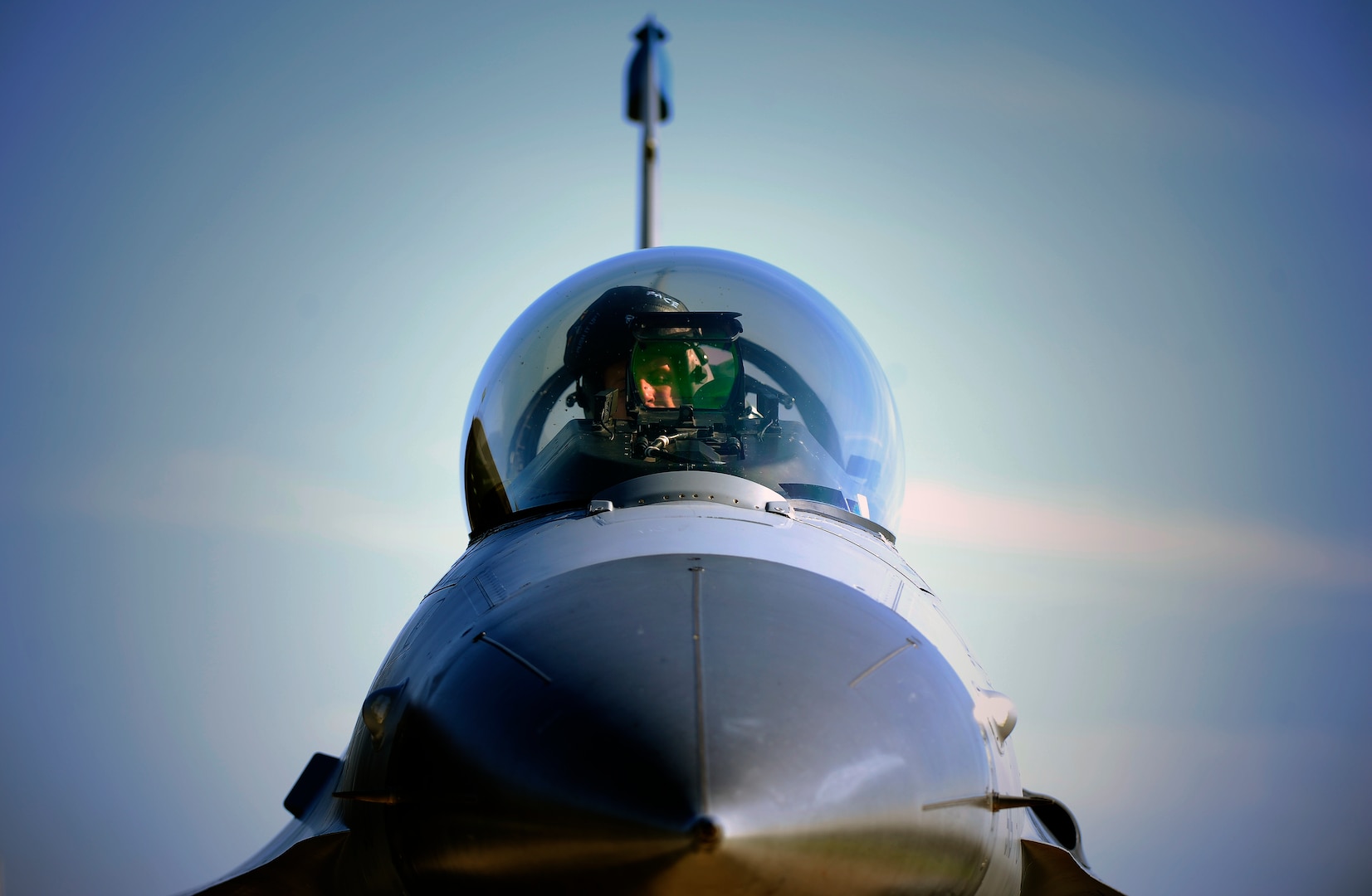 1st Lt. Brad Leffler, 35th Fighter Squadron F-16 Fighting Falcon pilot, prepares for takeoff during Exercise Buddy Wing 15-4 at Kunsan Air Base, Republic of Korea, June 3, 2015. In an effort to enhance U.S. and ROKAF combat capability, Buddy Wing exercises are conducted multiple times throughout the year on the peninsula to sharpen interoperability between the allied forces so that if need be, they are always ready to fight as a combined force. (U.S. Air Force photo by Staff Sgt. Nick Wilson/Released)