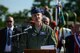 U.S. Air Force Lt. Gen. Darryl Roberson, 3rd Air Force and 17th Expeditionary Air Force commander, speaks during a memorial ceremony at the Picauville 9th Air Force monument June 4, 2015, Normandy, France. More than 380 service members from Europe and affiliated D-Day historical units are participating in the 71st anniversary as part of Joint Task Force D-Day 71. The task force, based in Saint Mere Eglise, France, is supporting local events across Normandy, June 2-8, 2015, to commemorate the selfless actions by all the Allies on D-Day that continue to resonate 71 years later. (U.S. Air Force photo/Senior Airman Nicole Sikorski)