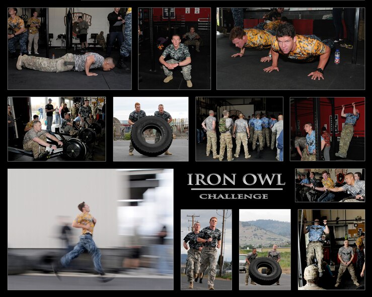 Four members of the 173rd Fighter Wing joined together to participate in this year’s Iron Owl Challenge held in Klamath County, Ore., May 15th – 17th 2015.  The Iron Owl tests any willing participants in the rigorous, demanding challenges that typify military Special Operations training. Kingsley Field participated with three other teams from across the United States.  (U.S. Air Force photo collage by Senior Airman Penny Snoozy)