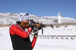 Army Capt. Dan Morken of the 489th Brigade Support Battalion, Utah Army National Guard, fires at targets downrange during the Western Regional Biathlon Championships in Soldier Hollow, Utah, Feb. 5-6, 2011. For the first time in a number of years, the Utah National Guard hosted the championships, which included civilian, Army Reserve and National Guard competitors from Utah, Colorado, Nevada, Montana, Arizona, Oregon, Wyoming, Texas and Guam.