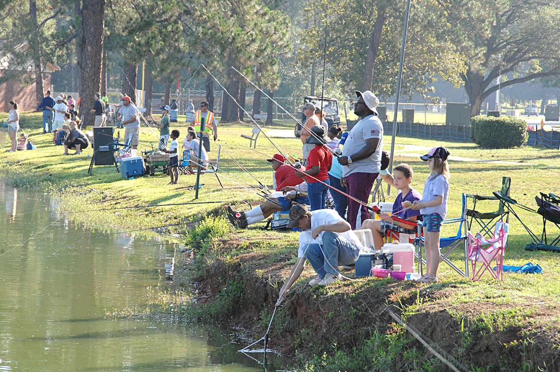 More than 100 young fishermen participate in the Marine Corps Logistics Base Albany’s 27th annual Buddy Fishing Tournament at Covella Pond here, June 6.