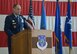 Lt. Gen. Lee Levy II, Air Force Sustainment Center commander, speaks to the crowd after General Janet Wolfenbarger, commander, Air Force Materiel Command, passed command of the AFSC to him during a change of command ceremony Friday at Tinker Air Force Base. Lt. Gen. Levy succeeds Lt. Gen. Bruce Litchfield, who will retire after 34 years of military service. As the AFSC commander, Lt. Gen. Levy is responsible for operations which span three air logistics complexes, three air base wings, two supply chain management wings, and multiple remote operating locations, incorporating more than 35,000 military and civilian personnel. In addition, he oversees installation support to more than 75,000 personnel working in 140 associate units at the three AFSC bases.
