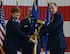 Gen. Janet Wolfenbarger, Air Force Materiel Command commander, passes the guidon to Lt. Gen. Lee Levy II during the Air Force Sustainment Center change of command ceremony Friday at Tinker Air Force Base. Chief Master Sgt.  Jason France, AFSC command chief, stands ready to receive the ceremonial guidon from the new commander.  Lt. Gen. Levy succeeds Lt. Gen. Bruce Litchfield, who will retire after 34 years of military service. As the AFSC commander, Lt. Gen. Levy is responsible for operations which span three air logistics complexes, three air base wings, two supply chain management wings, and multiple remote operating locations, incorporating more than 35,000 military and civilian personnel. In addition, he oversees installation support to more than 75,000 personnel working in 140 associate units at the three AFSC bases.
