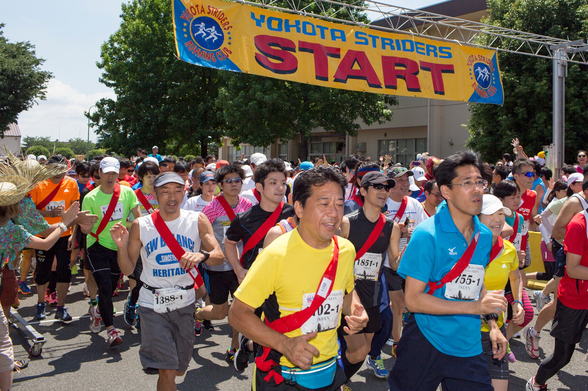 The Yokota Striders Running Club sponsored the 31st annual Ekiden Run at Yokota Air Base, Japan, June 7, 2015.  The event was open to the public allowing over 5,800 runners and their families from on- and off-base the opportunity to run. (U.S. Air Force photo by Osakabe Yasuo/Released) 