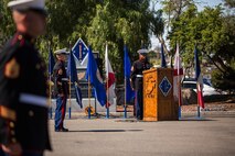 U.S. Marines with 1st Marine Division and family members of the late Sgt. Rafael Peralta attend a Navy Cross Presentation Ceremony held in his honor aboard Camp Pendleton, Calif., June 8, 2015. Peralta was awarded the Navy Cross for his actions in support of Operation Al Fajr in Fallujah, Al Anbar province, Iraq, on Nov. 15, 2004, where he covered an enemy grenade with his body protect his fellow Marines. (U.S. Marine Corps photo by Lance Cpl. Clarence A. Leake/Released)