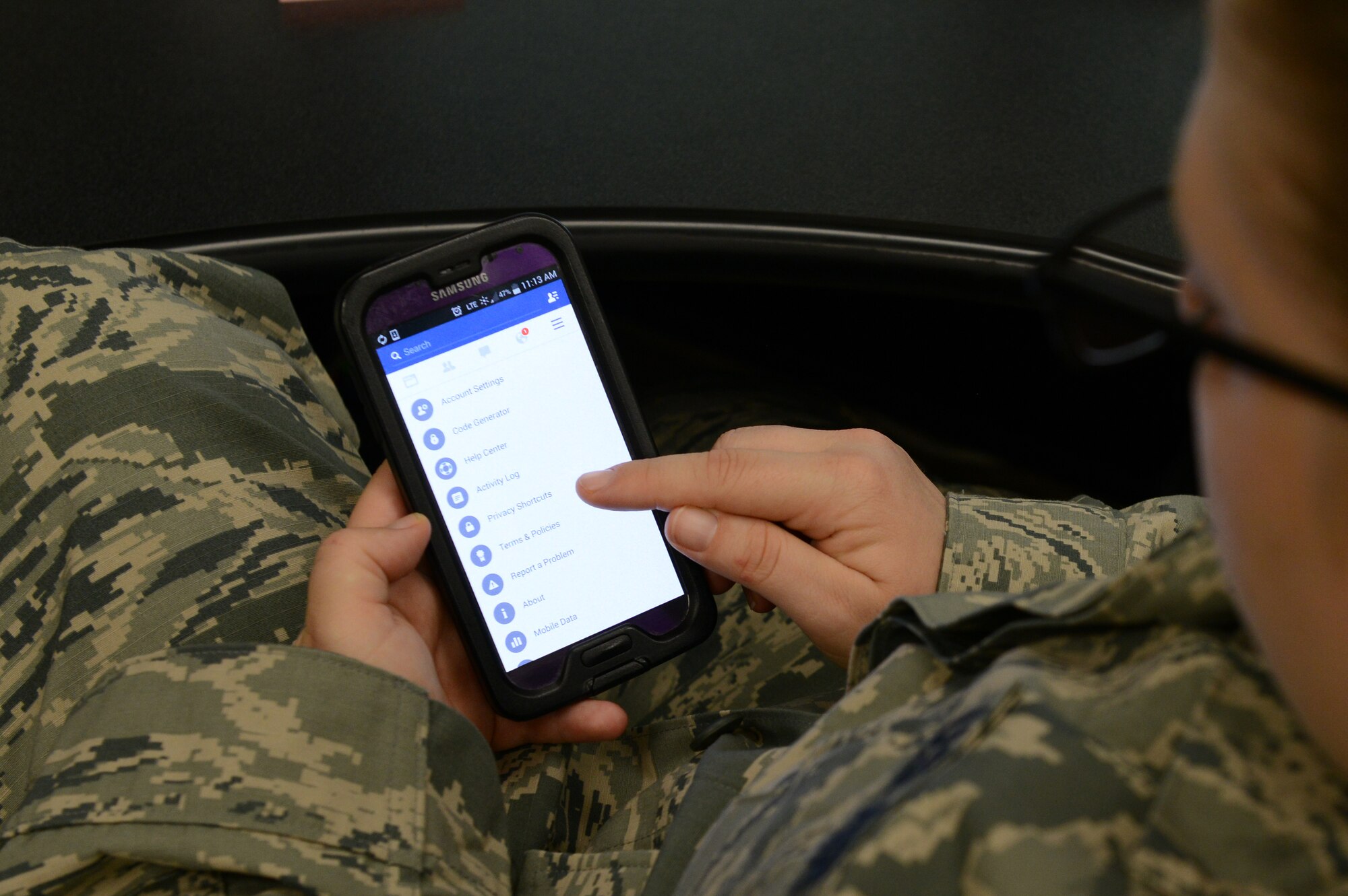 Social Media is a great communication tool but has risks that go with it. Knowing the difference between what should or should not be posted can protect Airmen from releasing information which could be used against them. One way to prevent leakage of information is to use privacy settings.(U.S. Air Force photo by Senior Airman James Hensley)
