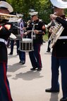 U.S. Marines with the 1st Marine Division Band perform at Le Jardin d'Acclimatation in Paris, France, on May, 27, 2015. The band's performance is one of many events that will be going on during their visit to France as part of the Belleau Wood anniversary ceremony. (U.S. Marine Corps photo by Sgt. Luis A. Vega/Released)