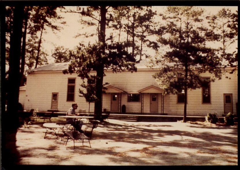 A person sits outside of the Moody Air Force Base aviation cadet recreation center in the late 1960’s. The center was transitioned into a library and then became the child development center annex in the late 1980’s and early 1990’s. (Courtesy photo)
