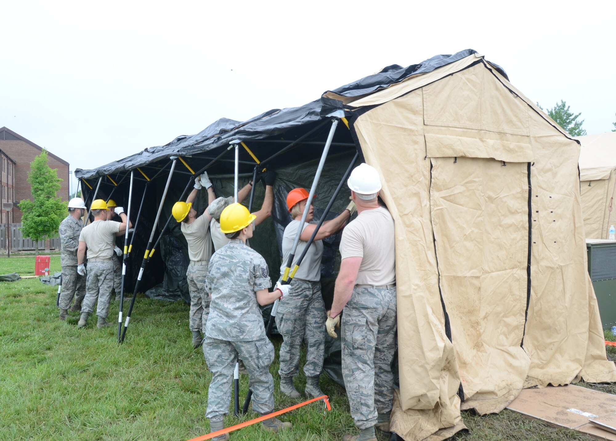 The 131st Comptroller Flight operated from tents in a simulated deployment situation during annual training at Whiteman Air Force Base, June 2015.  Finance team members completed several training scenarios in order to stay ready to meet state and federal mission requirements.

(U.S. Air National Guard photo by Senior Master Sgt. Mary-Dale Amison)