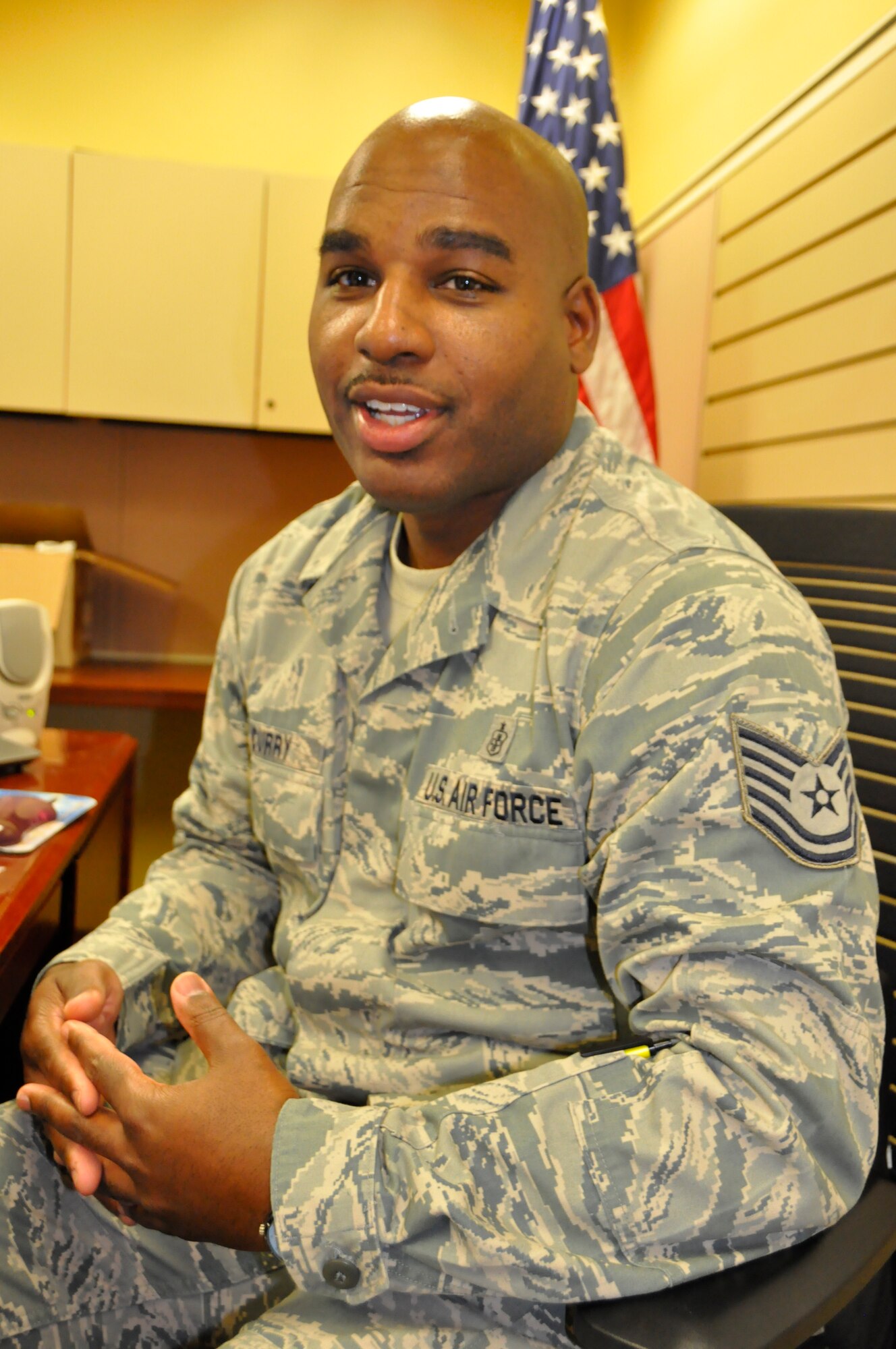 Tech. Sgt. Kevin Curry, 514th Force Support Squadron, speaks about overcoming obstacles in his life.