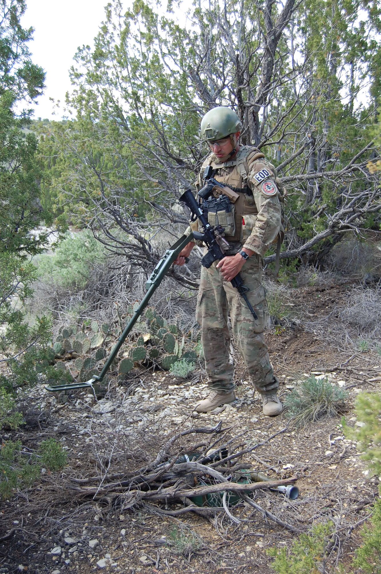 Soldiers practice using sniper skills to dispose of explosives