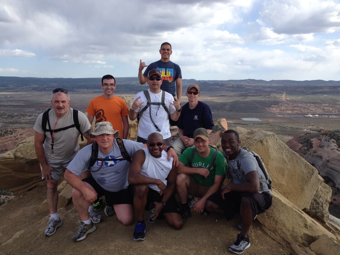 Reservist Civil Engineers from the 442d Fighter Wing, Whiteman Air Force Base, Missouri, spent two weeks building houses for the Navajo Reservation, near Gallup, New Mexico, and spent a day hiking. Materials for the houses are funded by the Navajo Housing Authority to benefit the poorest residents of the reservation, and civil engineers benefit from training by building the homes. (Photos submitted by Senior Master Sgt. Nathan Hooton 442d Fighter Wing Civil Engineering Squadron superintendent)