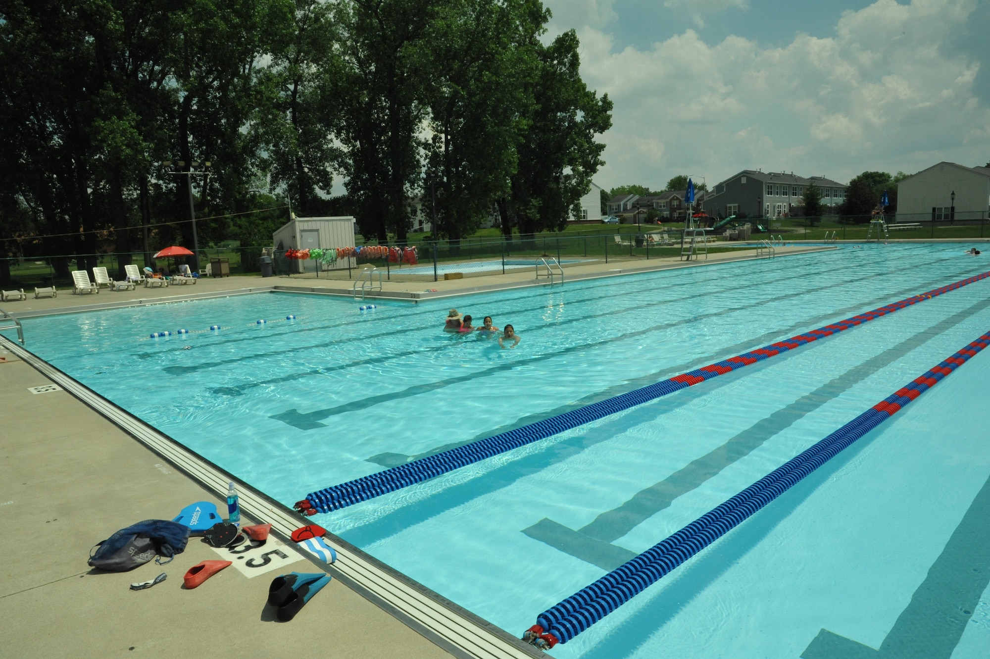 The pool at the Prairies is open seven days a week this summer. For information and passes, call 255-8566. (Air Force photo by W. Eugene Barnett)