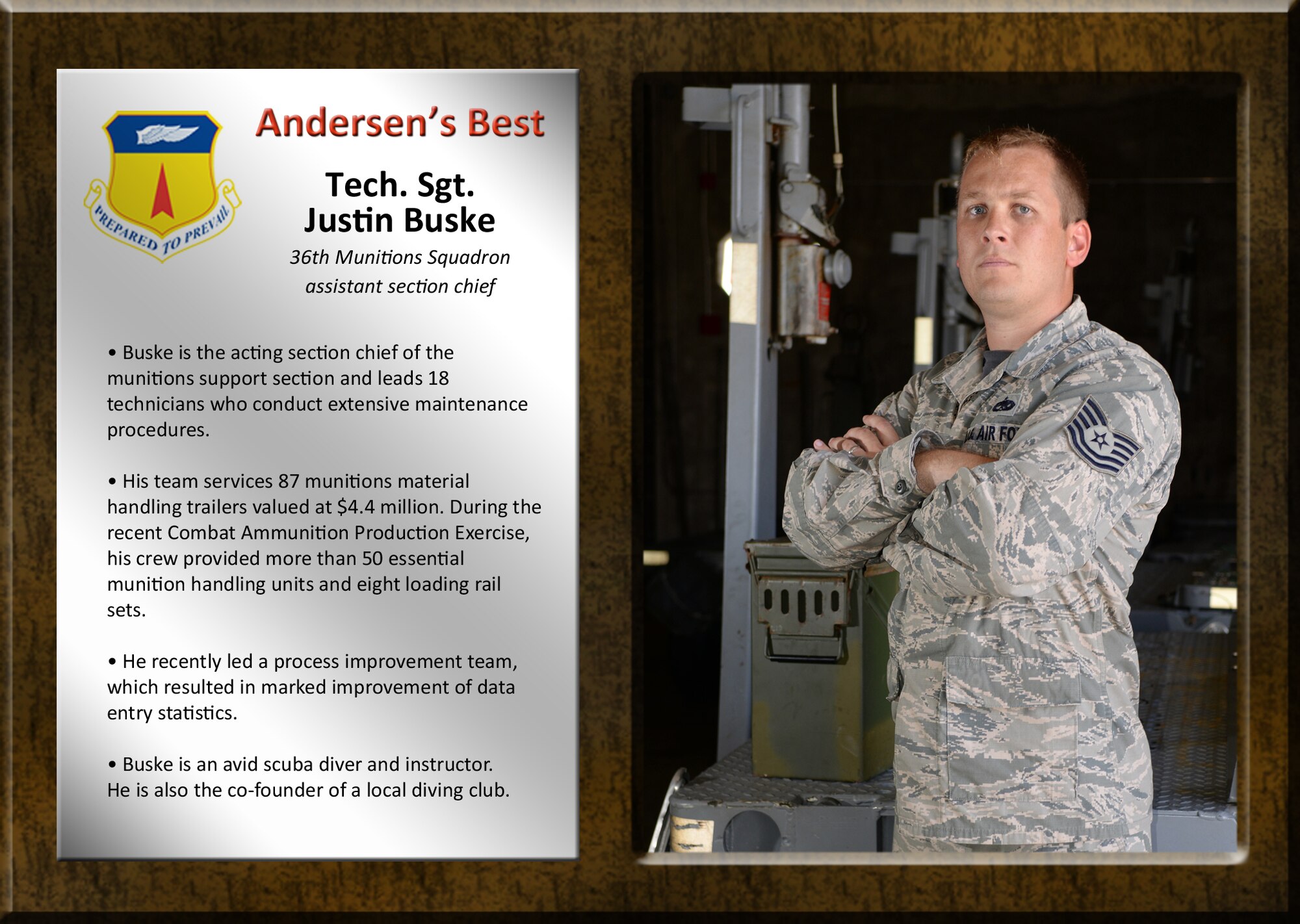Team Andersen's Best: Tech. Sgt. Justin Buske