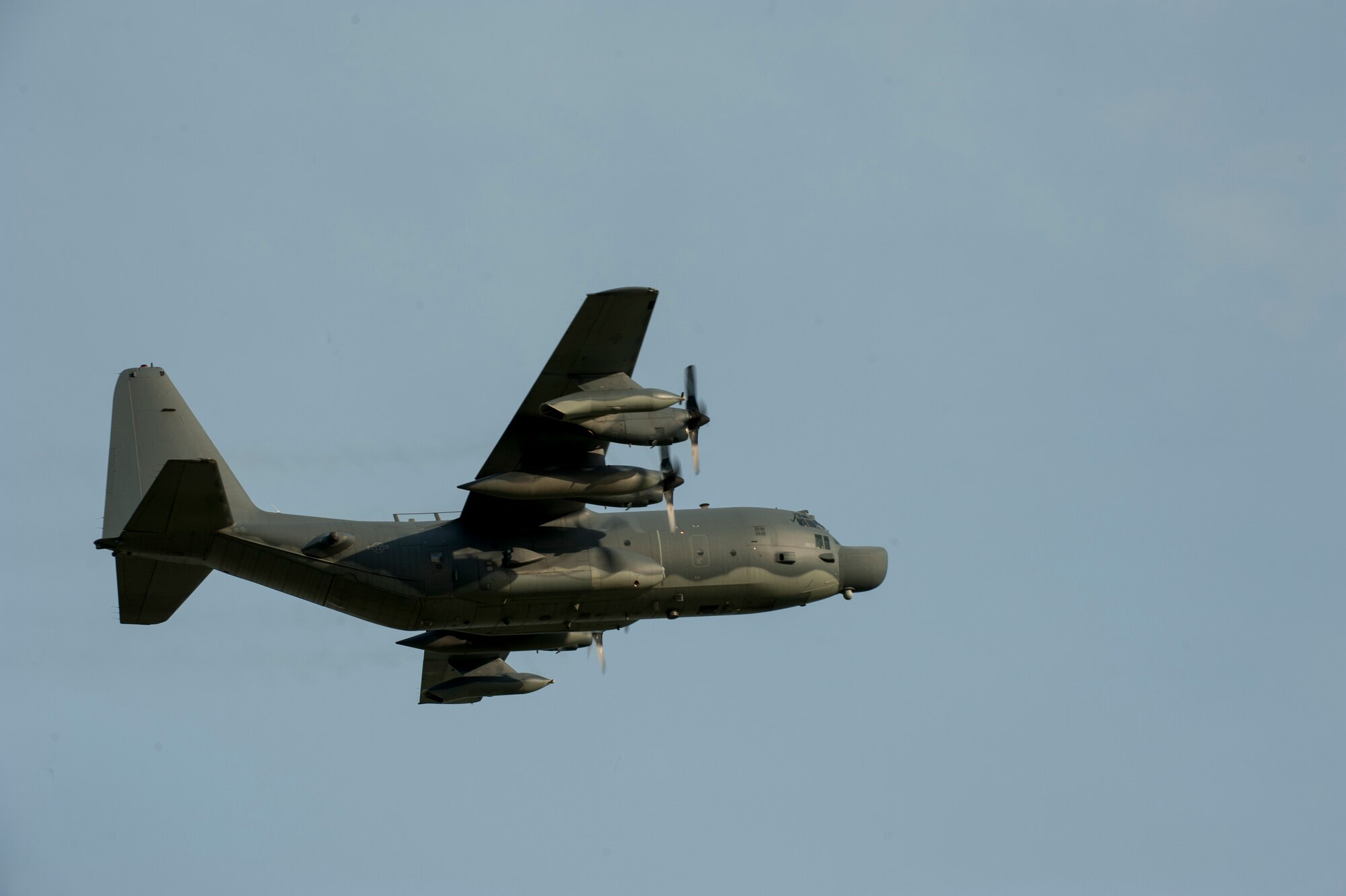 A U.S. Air Force MC-130H Combat Talon II from the 1st Special Operations Squadron flies over Kadena Air Base, Japan, shortly after takeoff May 14, 2015. The 1st Special Operations Squadron is one of five squadrons that make up the 353rd Special Operations Group.  As the only Air Force special operations group in the Pacific, they are the focal point for Air Force special operations activities throughout the United States Pacific Command Theater.  (U.S. Air Force photo by Senior Airman Stephen G. Eigel)