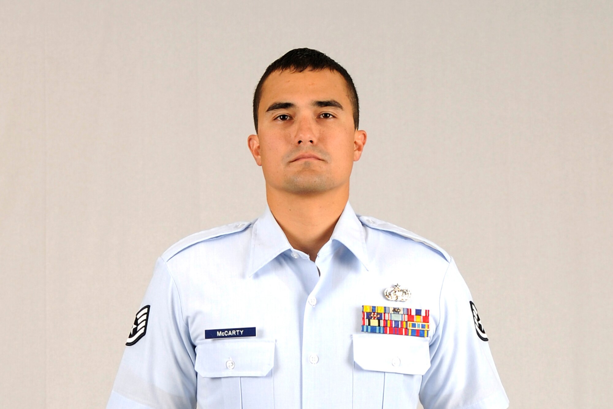 Staff Sgt. Justin McCarty, 744th Communications Squadron cable and antenna systems maintenance technician, is an Air Force District of Washington Capital Airman. McCarty, a native of Meridian, Mississippi, was recently selected to become a recruiter through the Developmental Special Duty program. (U.S. Air Force photo)