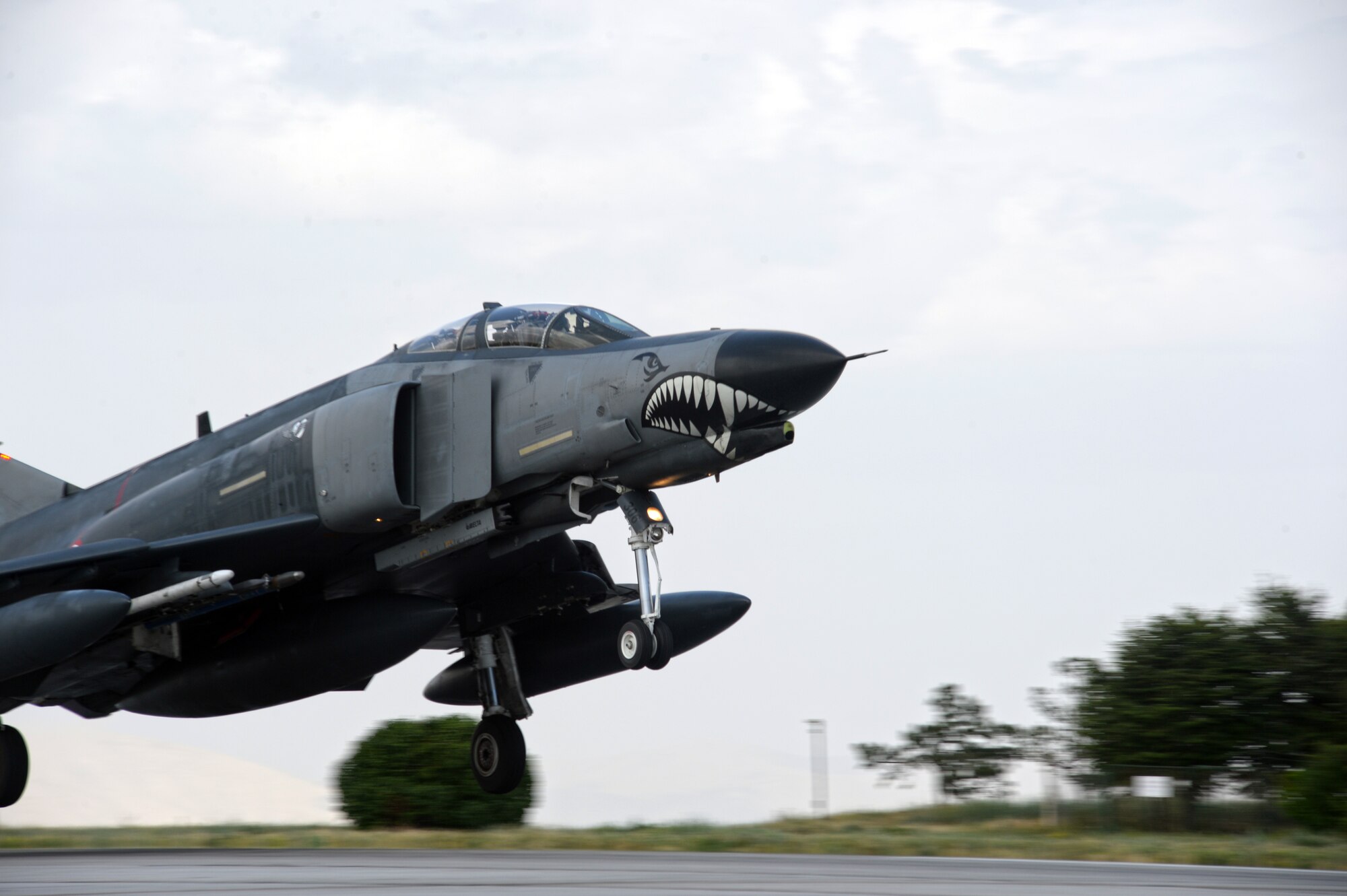 A Turkish Air Force F-4E-2020 Terminator takes off during Anatolian Eagle 15, June 9, 2015, at 3rd Main Jet Base, Turkey. Anatolian Eagle is a two-week flying training exercise involving U.S. Air Forces in Europe units and multiple NATO partners. (U.S. Air Force photo by Tech. Sgt. Eric Burks/Released)